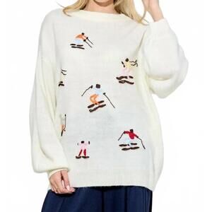 NEW POLAGRAM ski season sweater in white